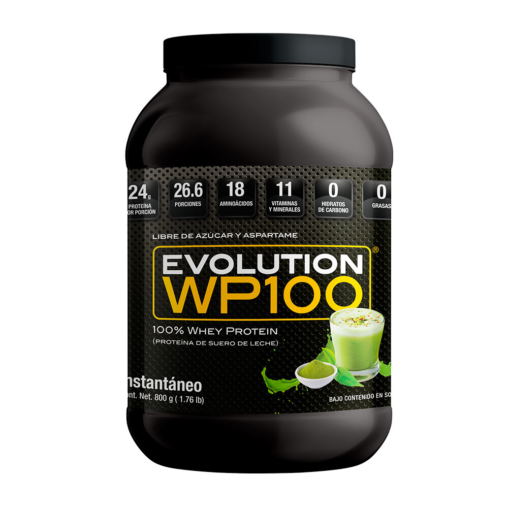 Foto 2 pulgar | Proteína De Suero De Leche Evolution Wp100 Whey Protein 800 Gramos (sabor Té Verde)