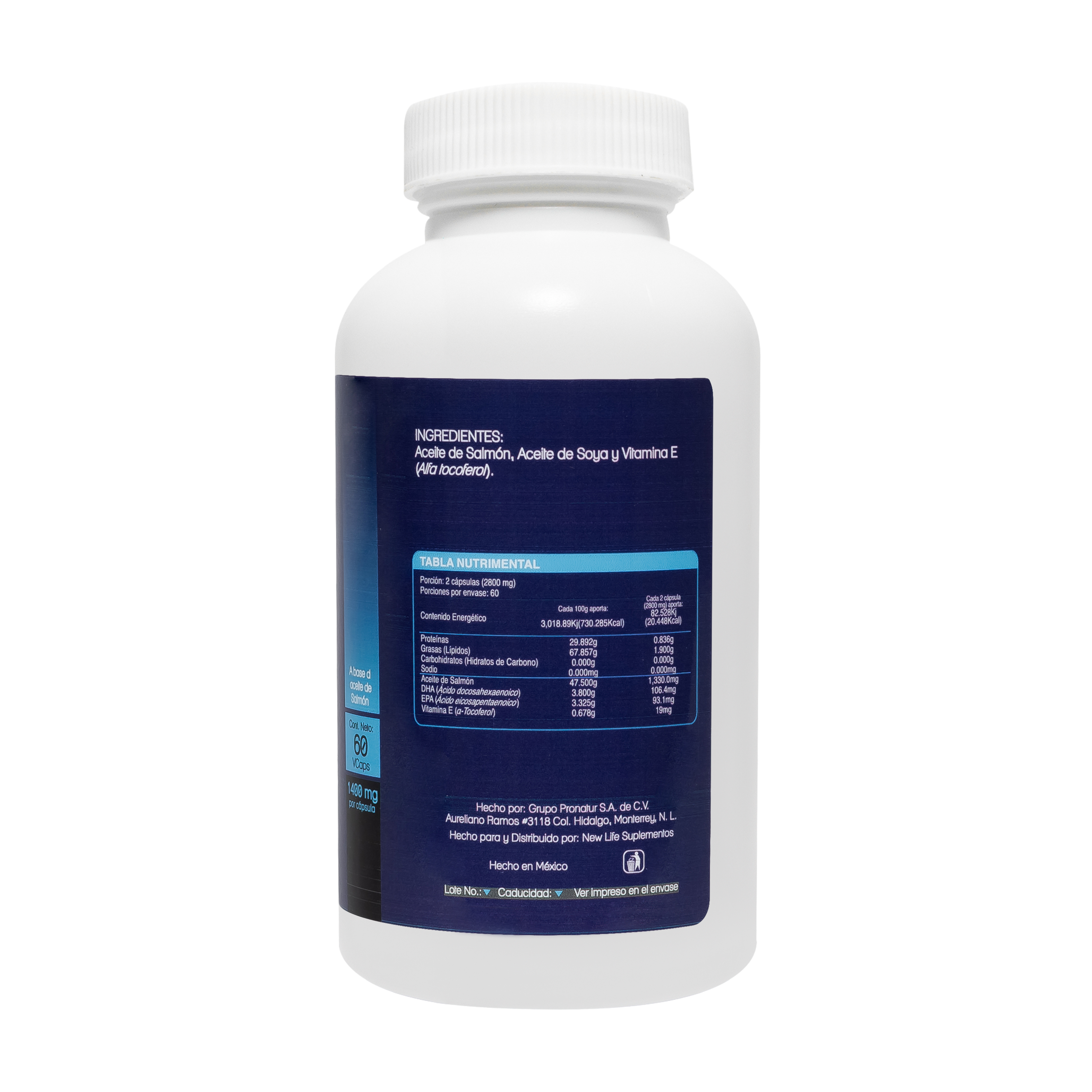 Foto 3 pulgar | Omega 3 NLS Essentials Aceite de Salmón Enriquecido con Vitamina E 60 Softgels