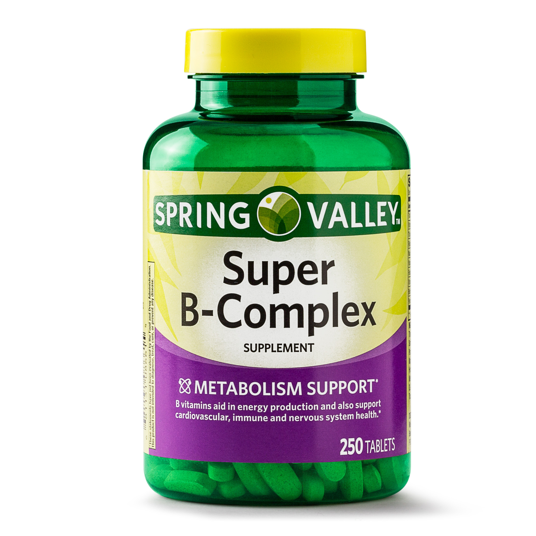 Foto 2 pulgar | Complejo B + Vitamina B1 B2 B6 B12 y Acido Fólico Compraymas Multivitamínico Spring Valley con 250Tabletas