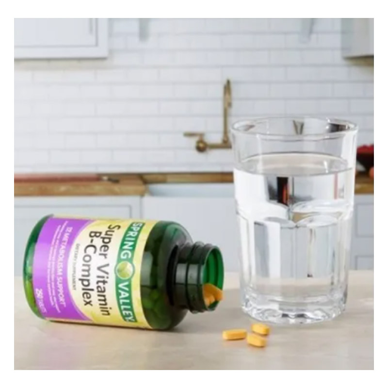 Foto 4 pulgar | Complejo B + Vitamina B1 B2 B6 B12 y Acido Fólico Compraymas Multivitamínico Spring Valley con 250Tabletas