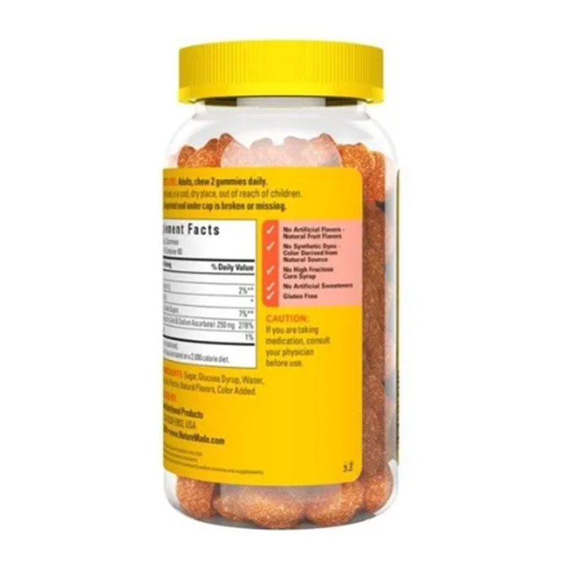 Foto 4 pulgar | Vitamina C Adultos 250 mg 120 Gomitas Nature Made Multicolor