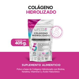 Foto 2 | Multivitamínico Hair con Colágeno Hidrolizado en Polvo 45 Porciones Lifeed5