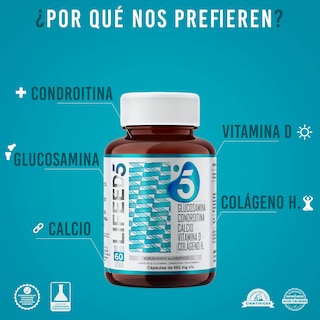 Foto 2 | Suplemento Alimenticio para Huesos y Articulaciones - 60 Cápsulas
