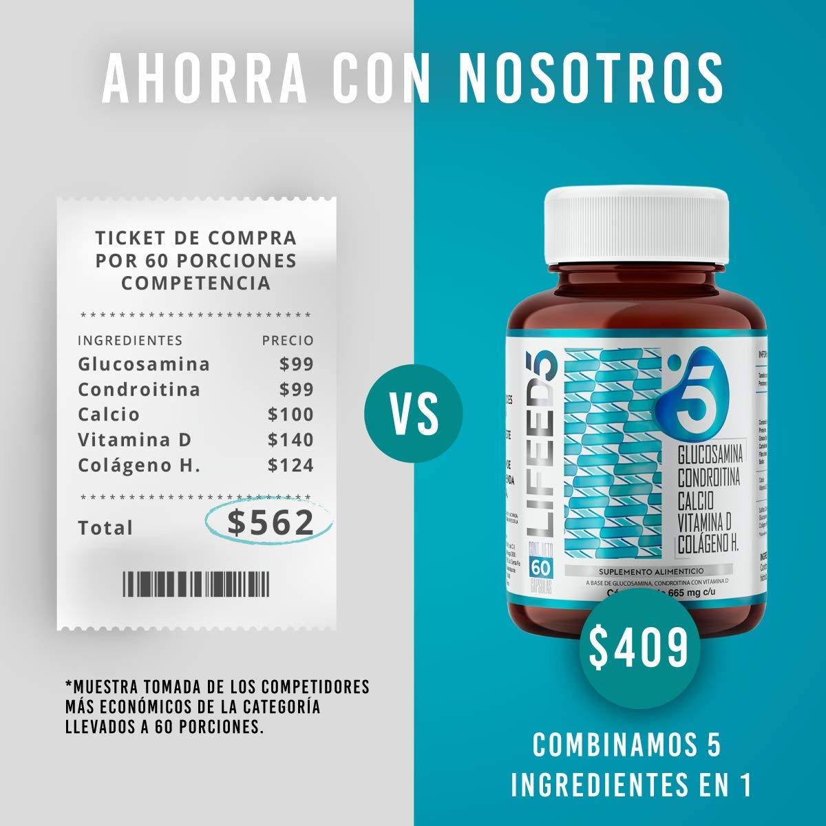 Foto 4 | Suplemento Alimenticio para Huesos y Articulaciones - 60 Cápsulas