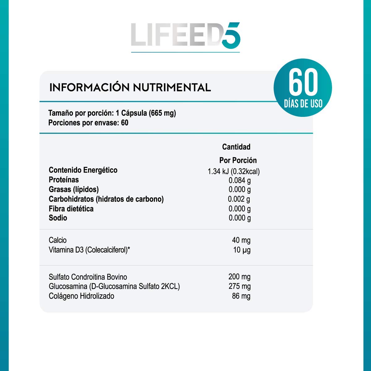 Foto 7 | Suplemento Alimenticio para Huesos y Articulaciones - 60 Cápsulas