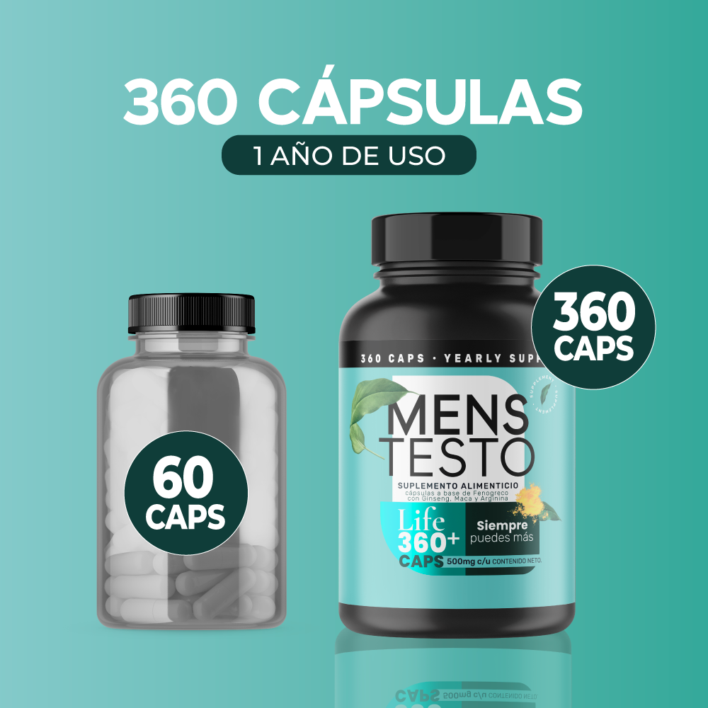 Foto 8 pulgar | 360 Capsulas de Mens Testo Fenogreco, Maca Negra, Maca Roja  y Maca Amarilla