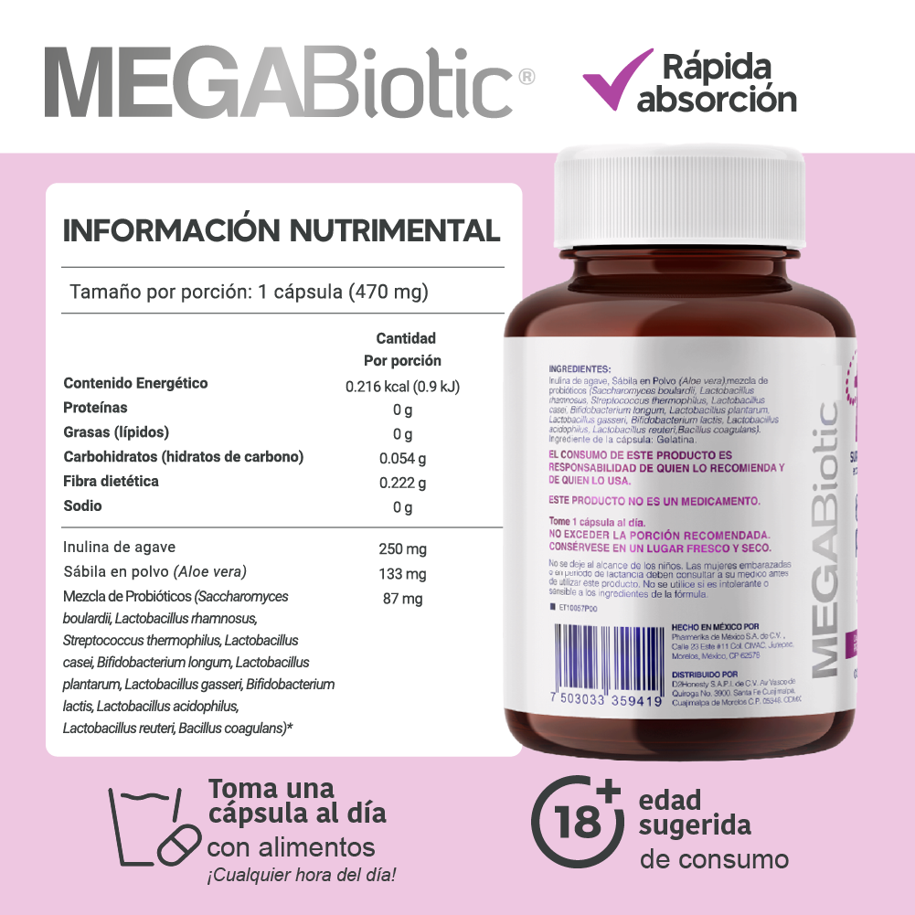 Foto 4 pulgar | 60 Billones 11 Cepas Probióticos y Prebióticos para 60 Días