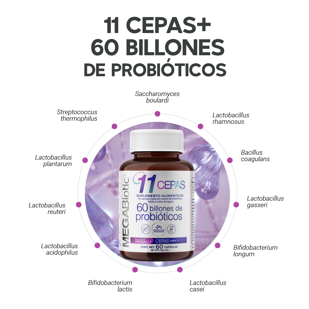 Foto 5 pulgar | 60 Billones 11 Cepas Probióticos y Prebióticos para 60 Días