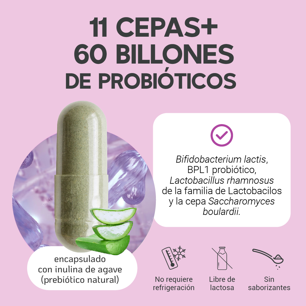 Foto 7 pulgar | 60 Billones 11 Cepas Probióticos y Prebióticos para 60 Días