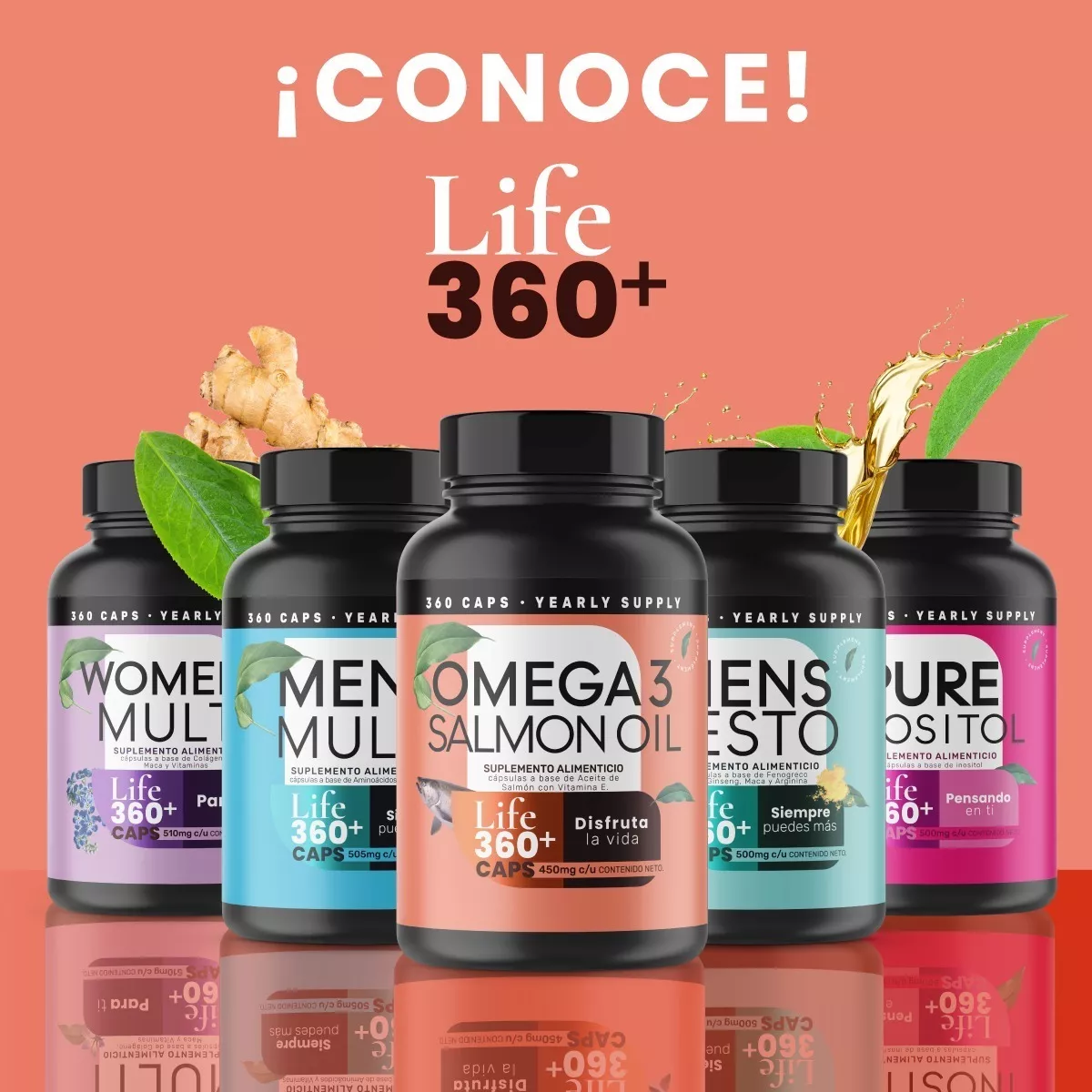 Foto 7 pulgar | 360 Capsulas de Omega 3 Salmon Oil Vitamina E Aceite de Salmon con Dha y Epa Life 360