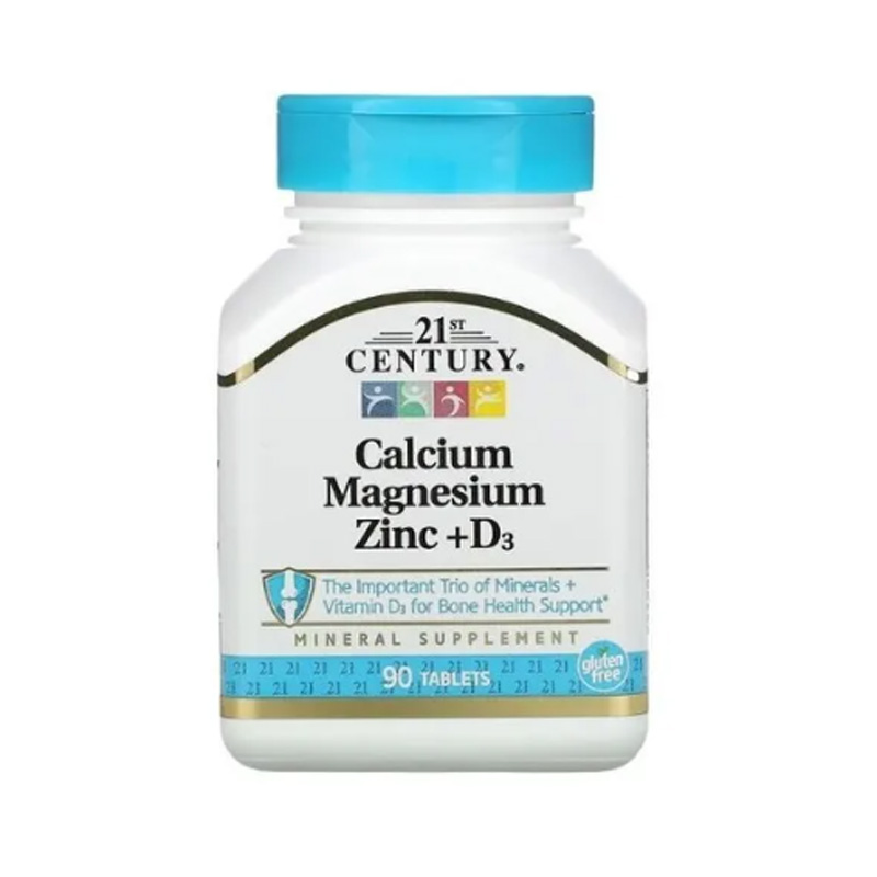 Foto 1 | Calcio, Magnesio y Zinc + Vitamina D3 Century 21 Ayuda Huesos con 90 Tabletas