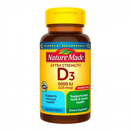 Suplemento Vitamina D3 Corazón Huesos Salud 2,000 Iu 100 Cápsulas