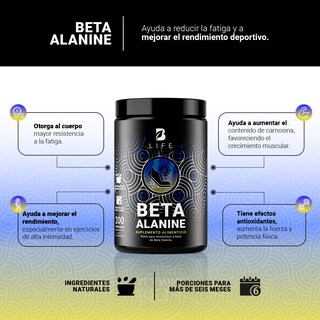 Foto 3 | Beta Alanina D 400 g con 200 Servicios B Life