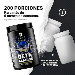 Foto 4 | Beta Alanina D 400 g con 200 Servicios B Life