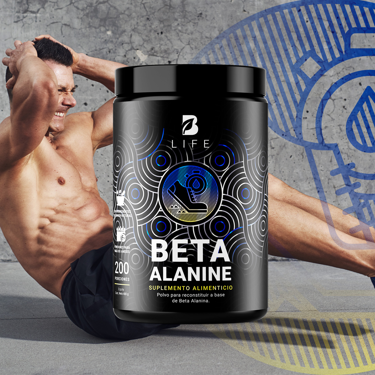 Foto 7 | Beta Alanina D 400 g con 200 Servicios B Life
