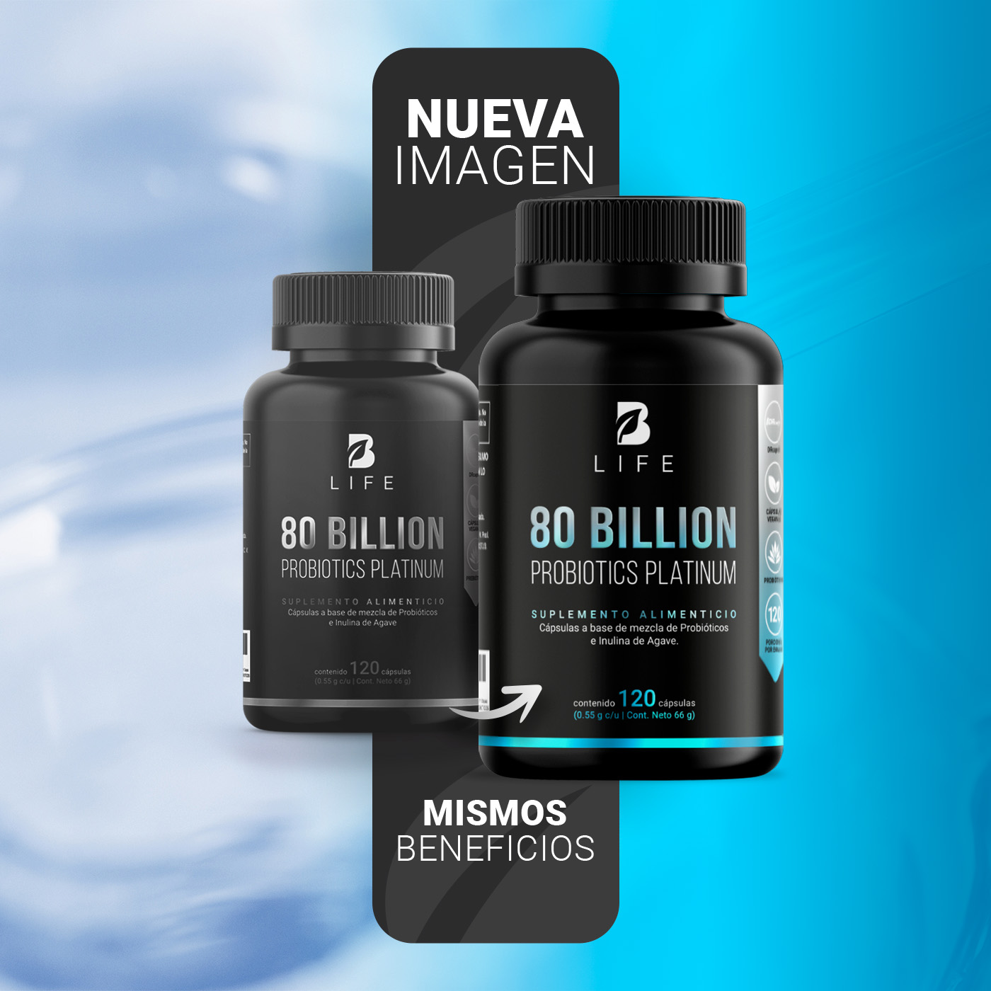 Foto 4 pulgar | Suplemento Alimenticio B Life 80 Billion Probiotic Platinum 120 Cápsulas
