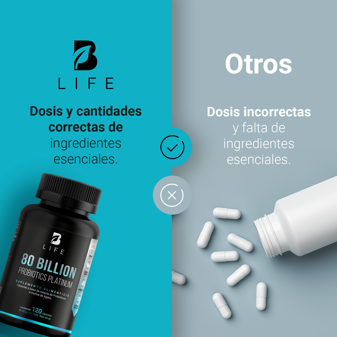 Foto 6 | Suplemento Alimenticio B Life 80 Billion Probiotic Platinum 120 Cápsulas