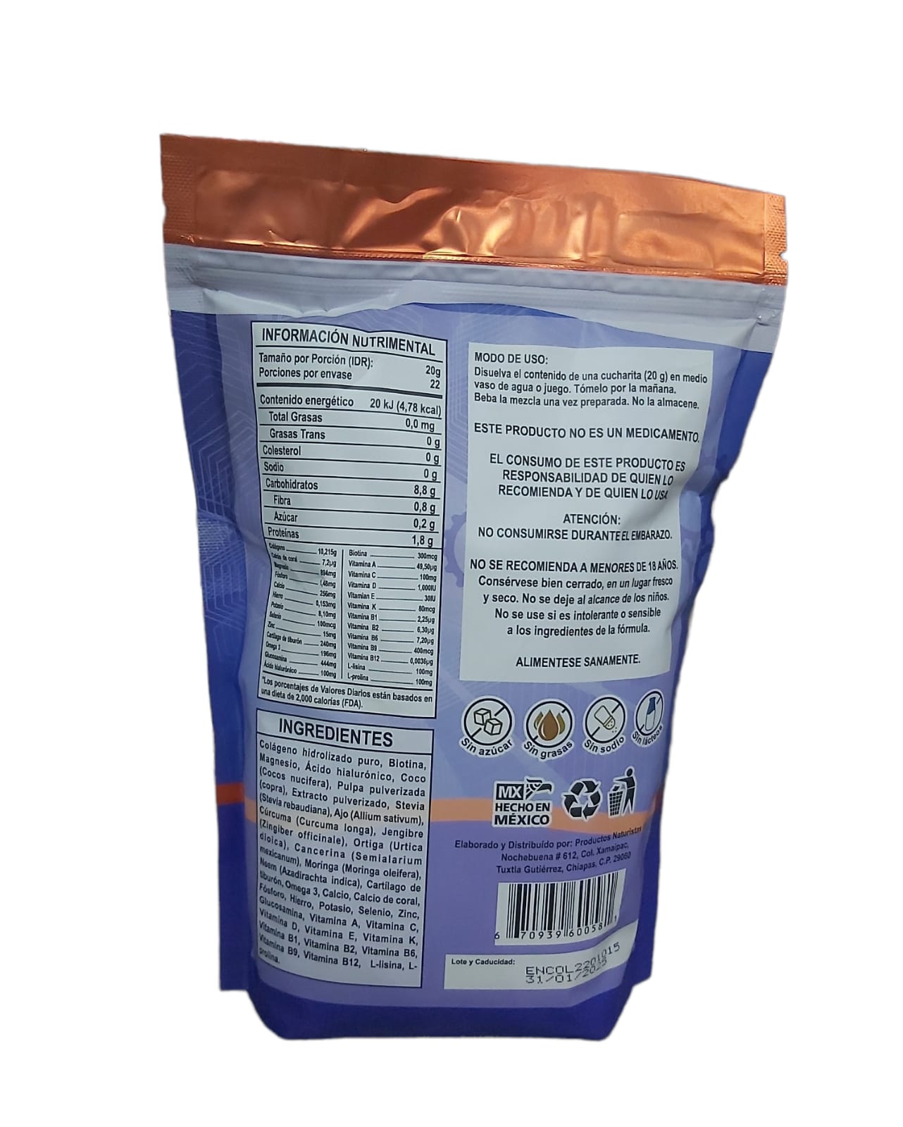 Foto 3 pulgar | Ultra Advanc3 Colágeno Hidrolizado 440 g