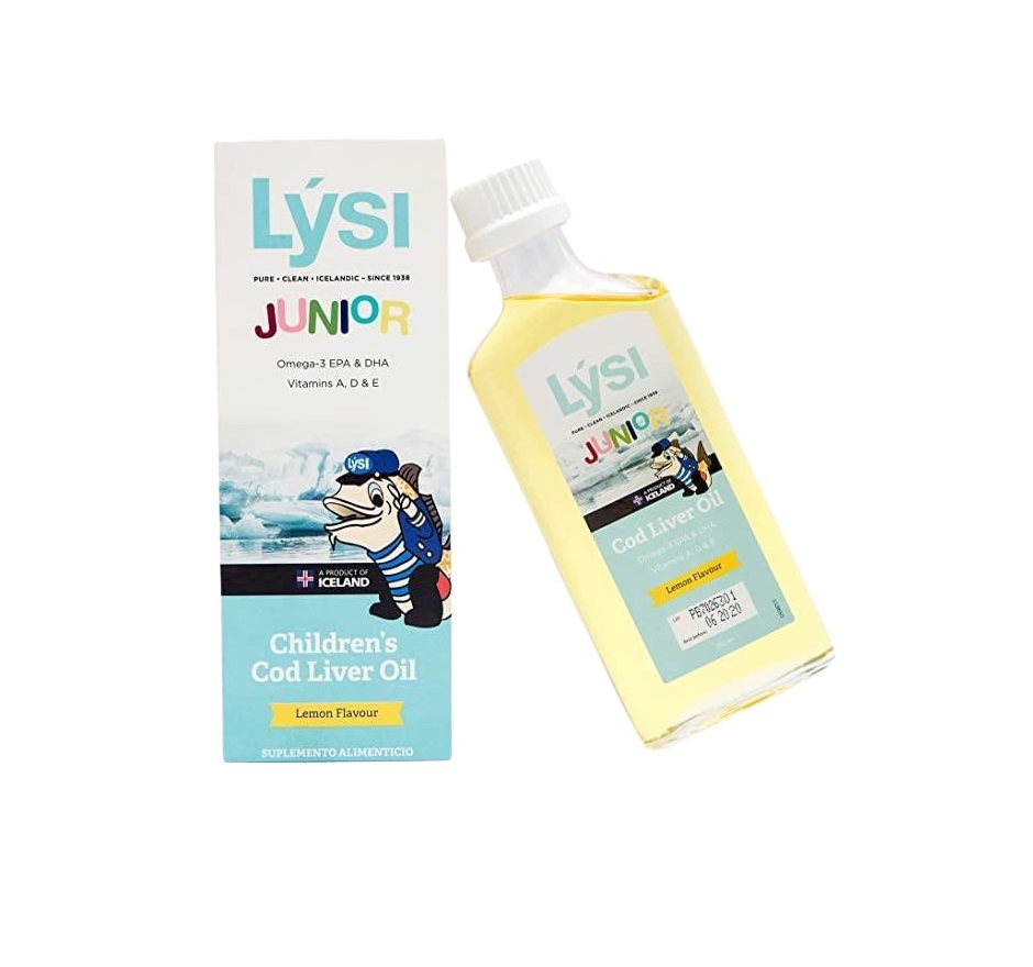 Aceite de Bacalao Omega 3 Sabor Limón Lysi Jr de 240 ml