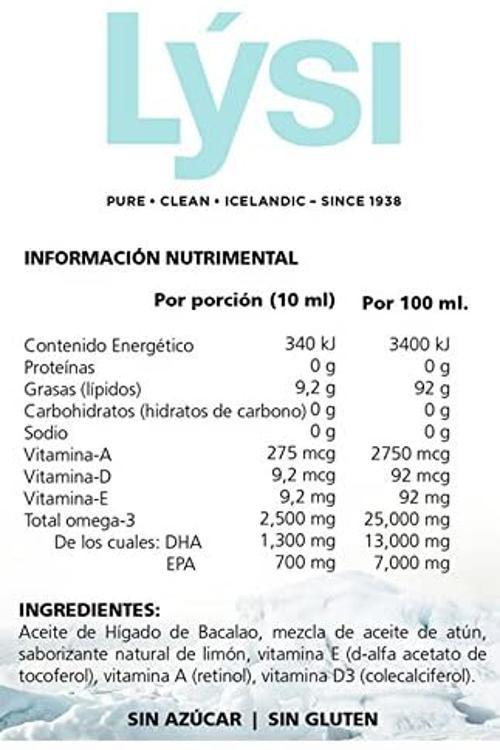 Foto 2 | Aceite de Bacalao Omega 3 Sabor Limón Lysi Jr de 240 ml
