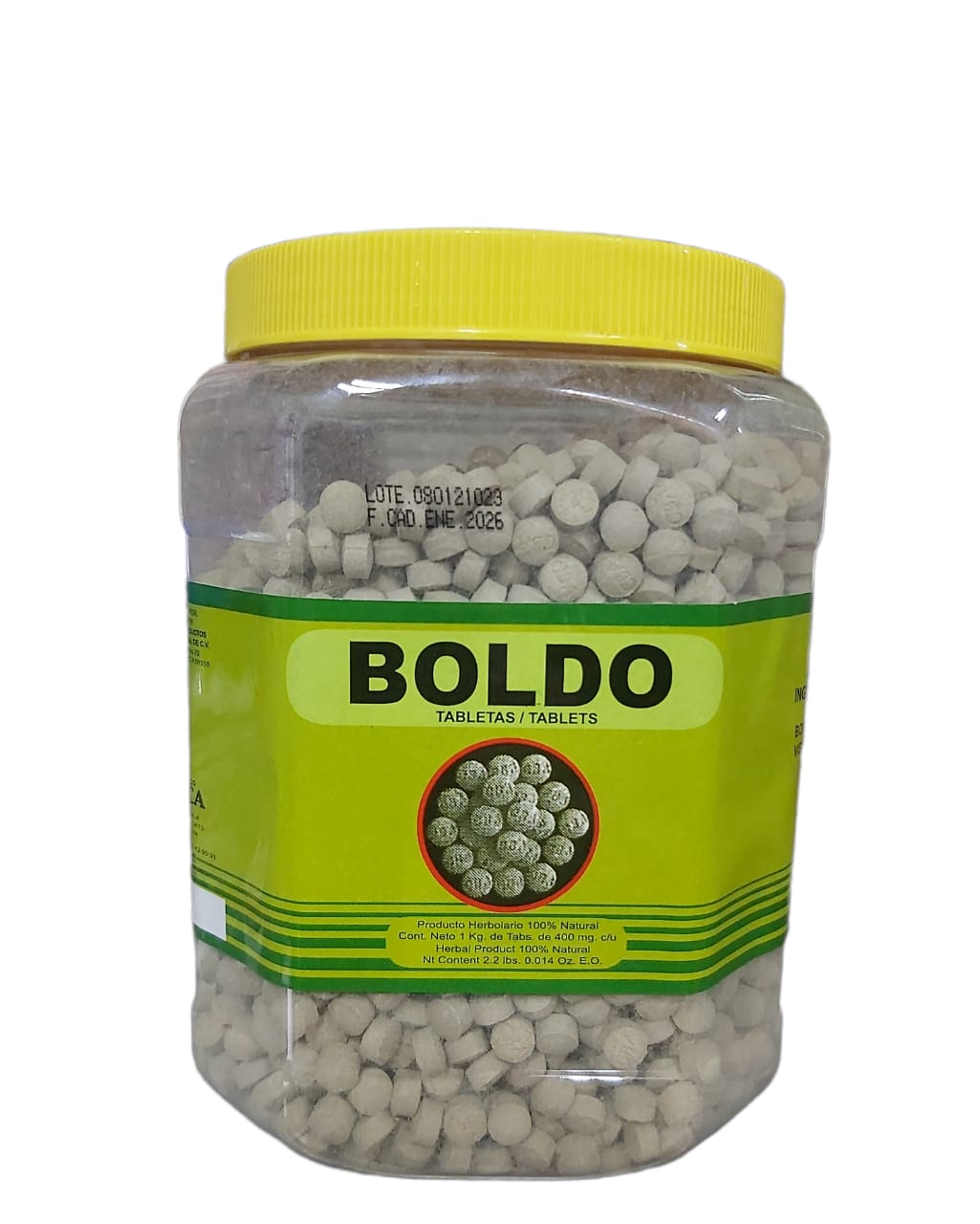 Foto 2 pulgar | Boldo 1 Kg Tabletas 400 Mg C/u