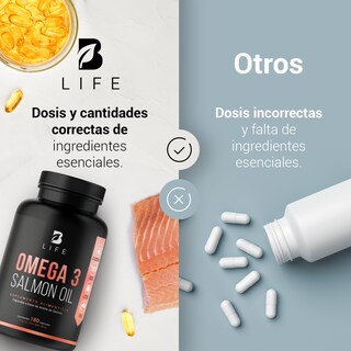 Foto 6 | Suplemento Alimenticio B Life Omega 3 Salmon Oil 180 Cápsulas