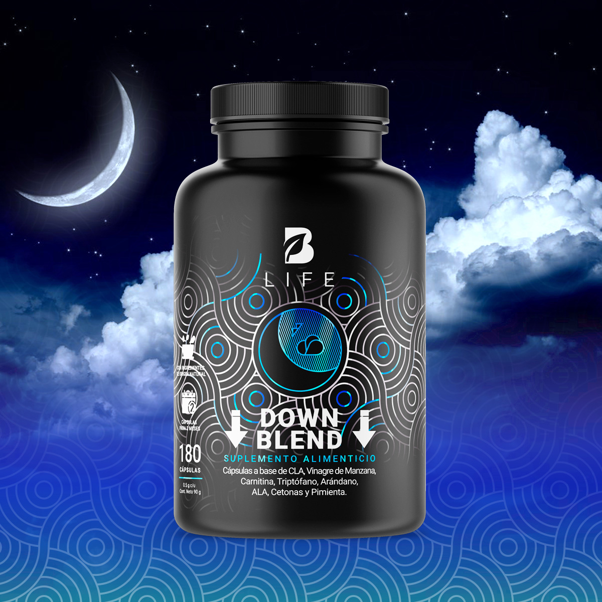 Foto 8 pulgar | Down Blend de 180 Cápsulas Ingredientes Naturales Down Blend B Life