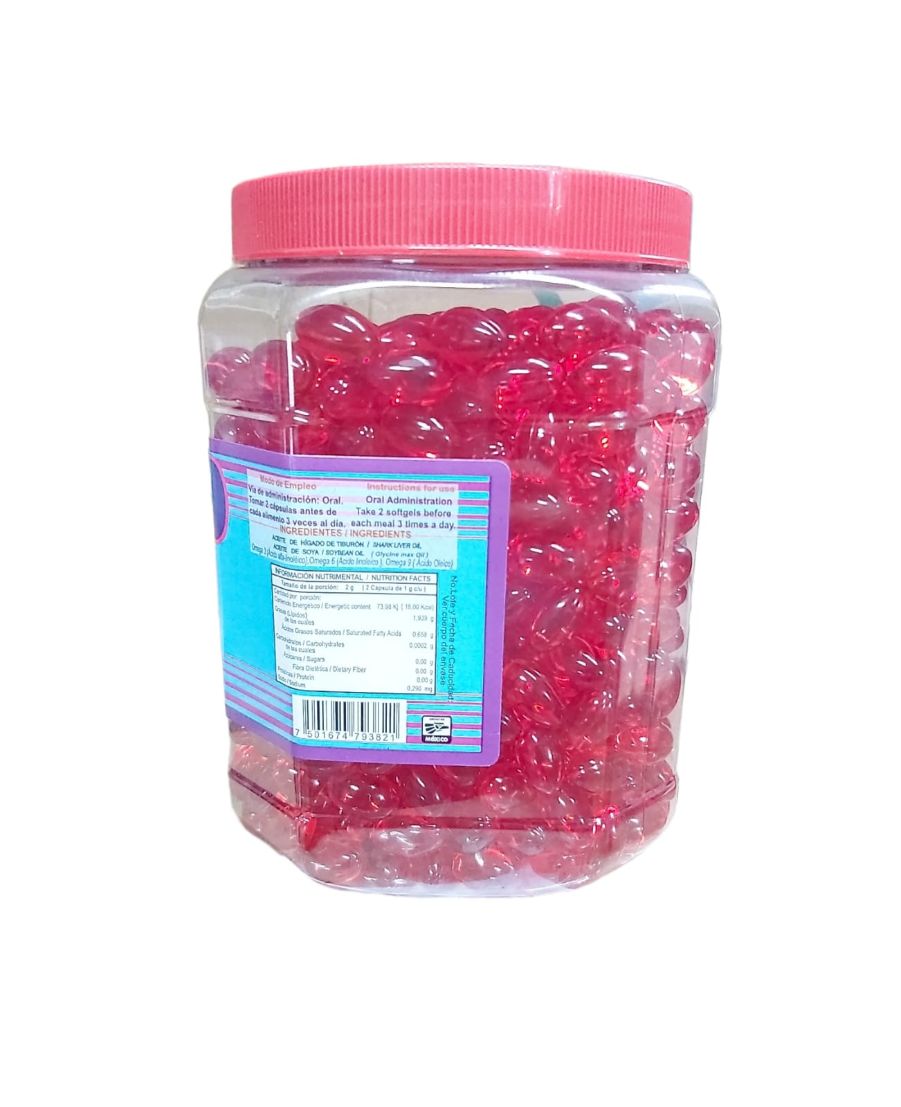 Foto 3 pulgar | Aceite De Hígado De Tiburón Con 1 Kg De Cápsulas
