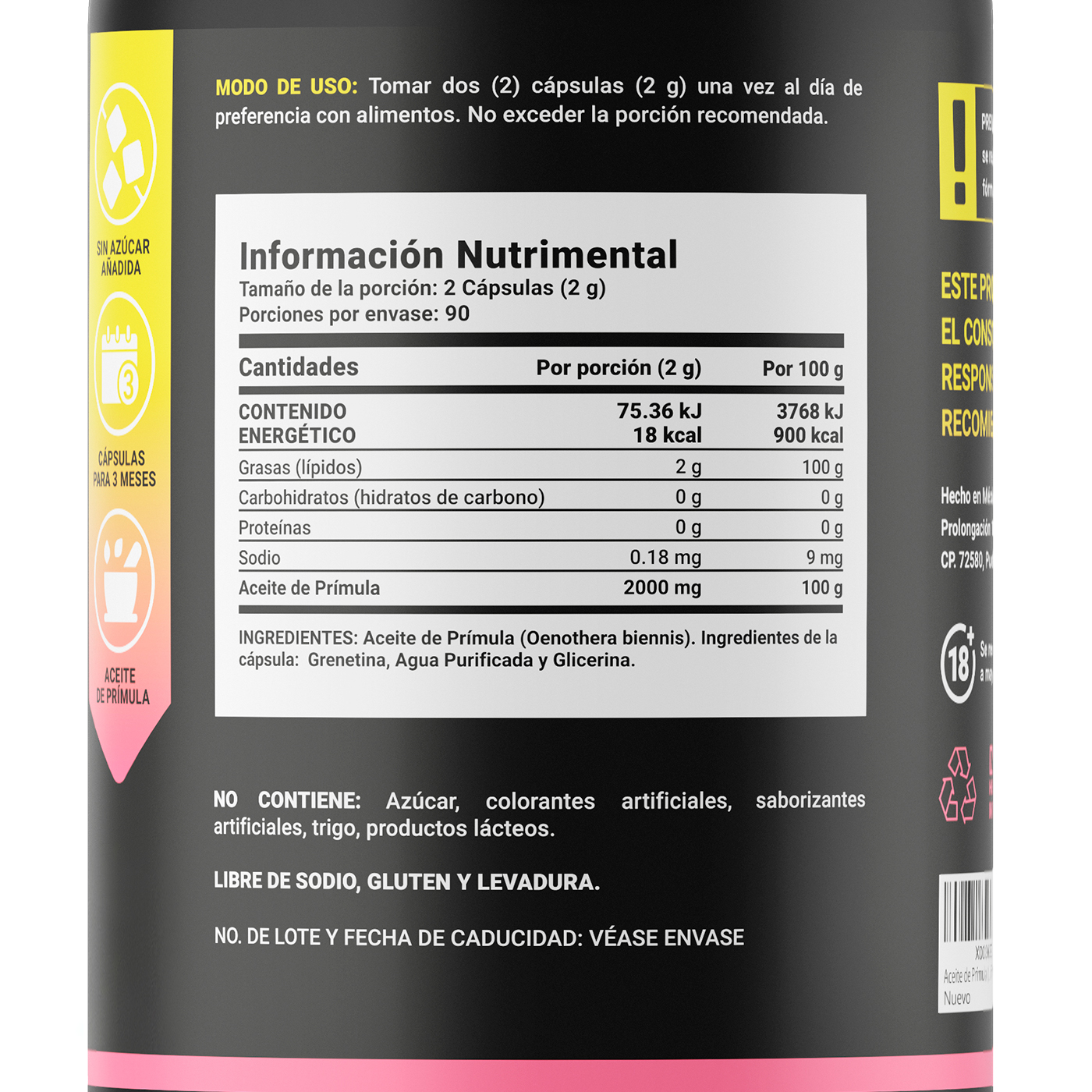 Foto 3 pulgar | Suplemento Alimenticio B Life Evening Primrose 180 Cápsulas