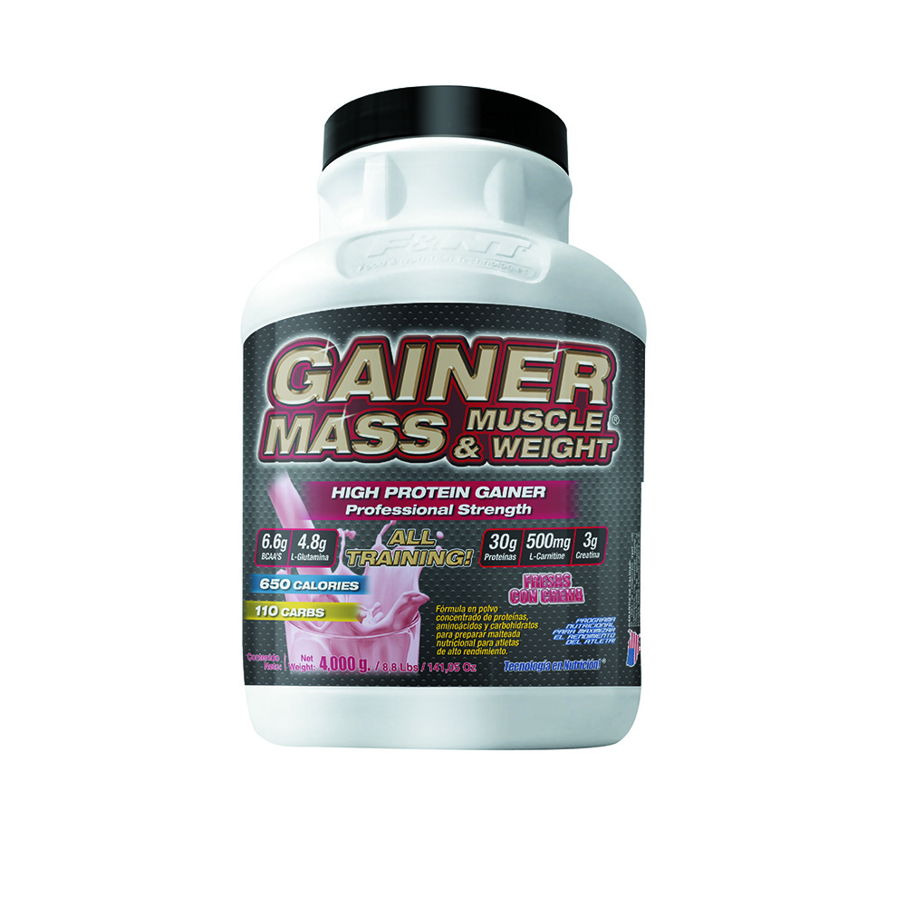 Gainer 4,000gr Sabor Fresas Con Crema