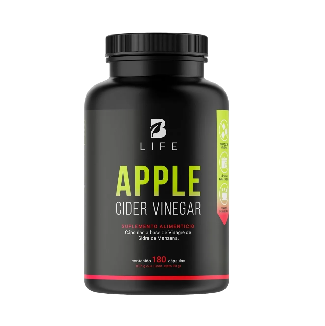 180 Cápsulas B Life de 500 mg de Vinagre de Manzana