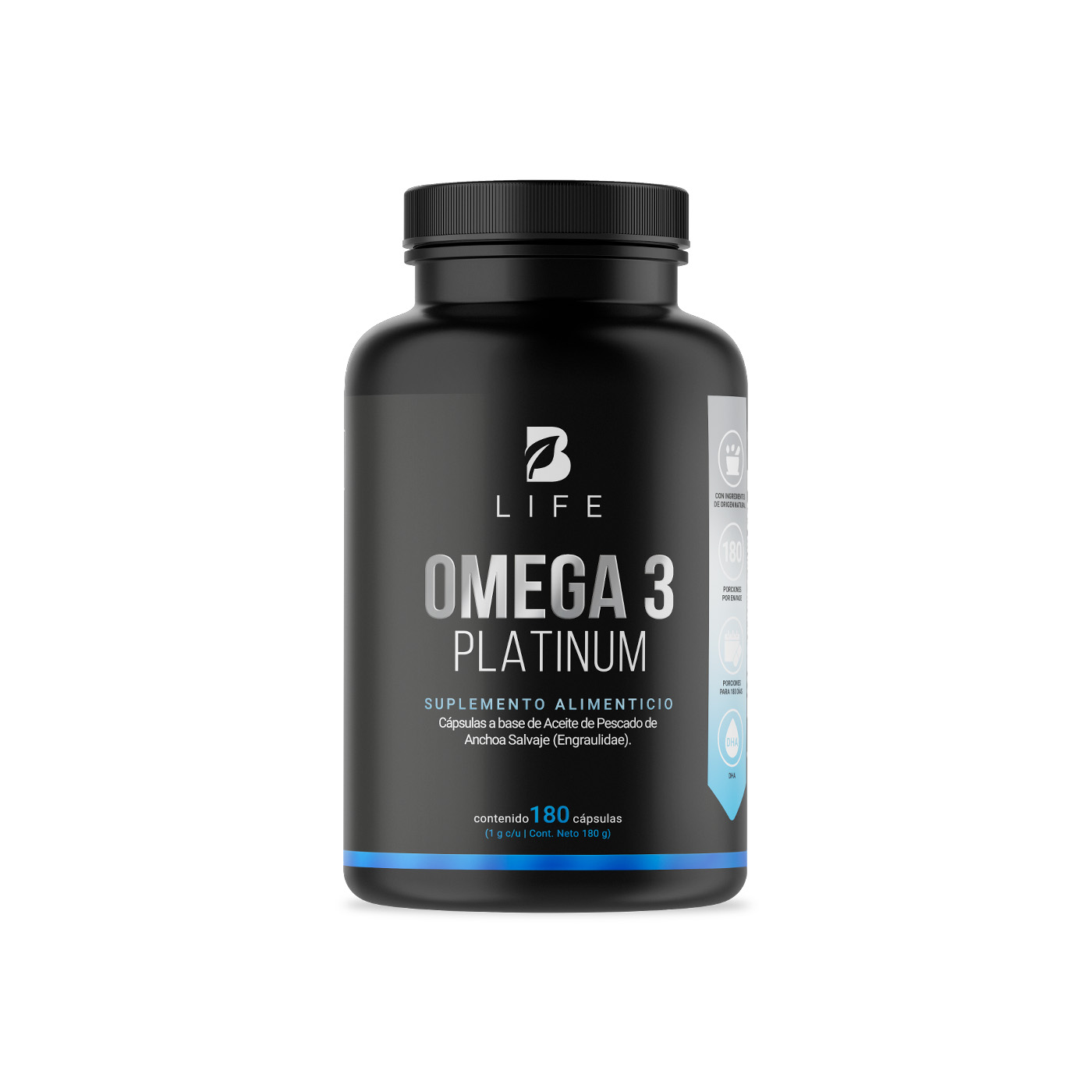 Foto 1 | Suplemento Alimenticio B Life Omega 3 Platinum 180 Cápsulas