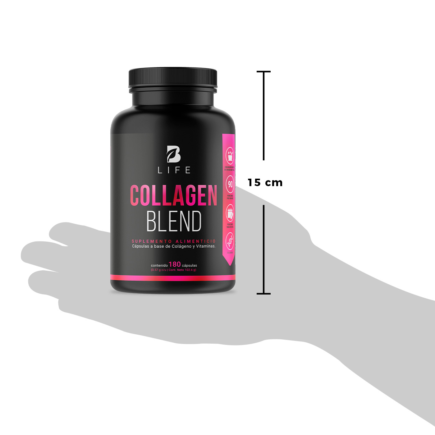 Foto 4 pulgar | Colágeno Hidrolizado de 180 Cápsulas Ingredientes Naturales Collagen Blend B Life