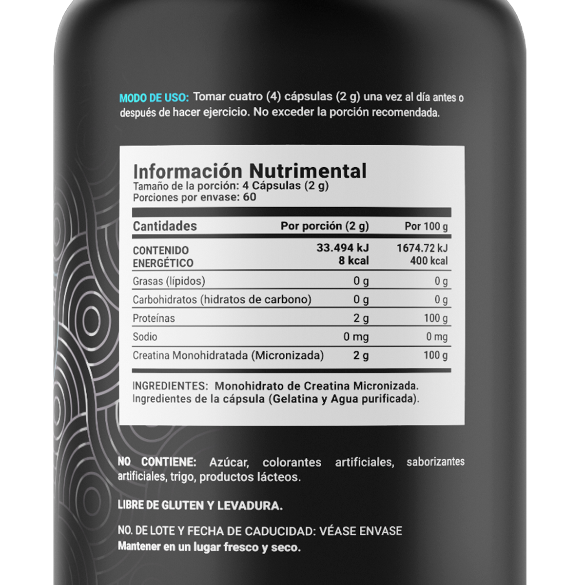 Foto 3 pulgar | Suplemento Alimenticio B Life Creatine Monohydrate 240 Cápsulas