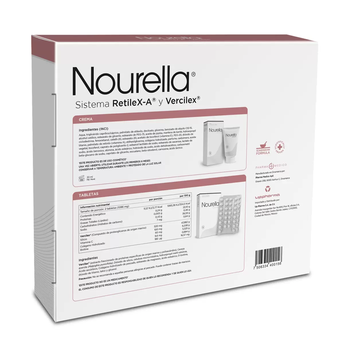 Foto 3 pulgar | Kit Crema Vital Nourella 30 ml 60 Tabletas