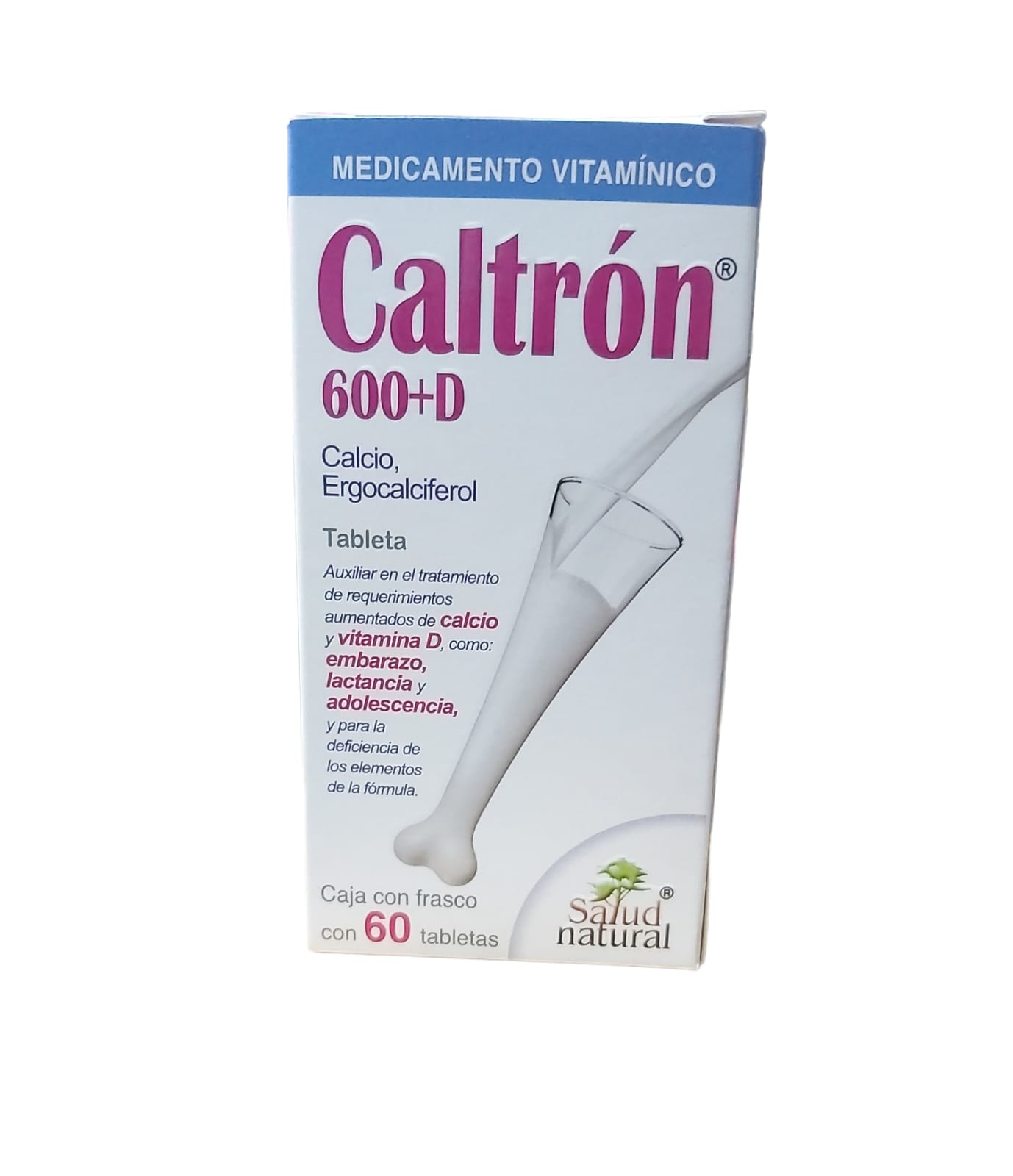 Foto 2 pulgar | Caltrón Genérico 600 D Salud Natural Con 60 Tabletas