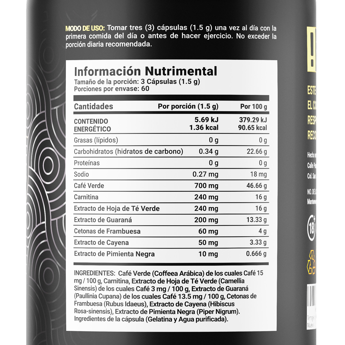 Foto 3 pulgar | Up Blend de 180 Cápsulas Ingredientes Naturales Up Blend B Life