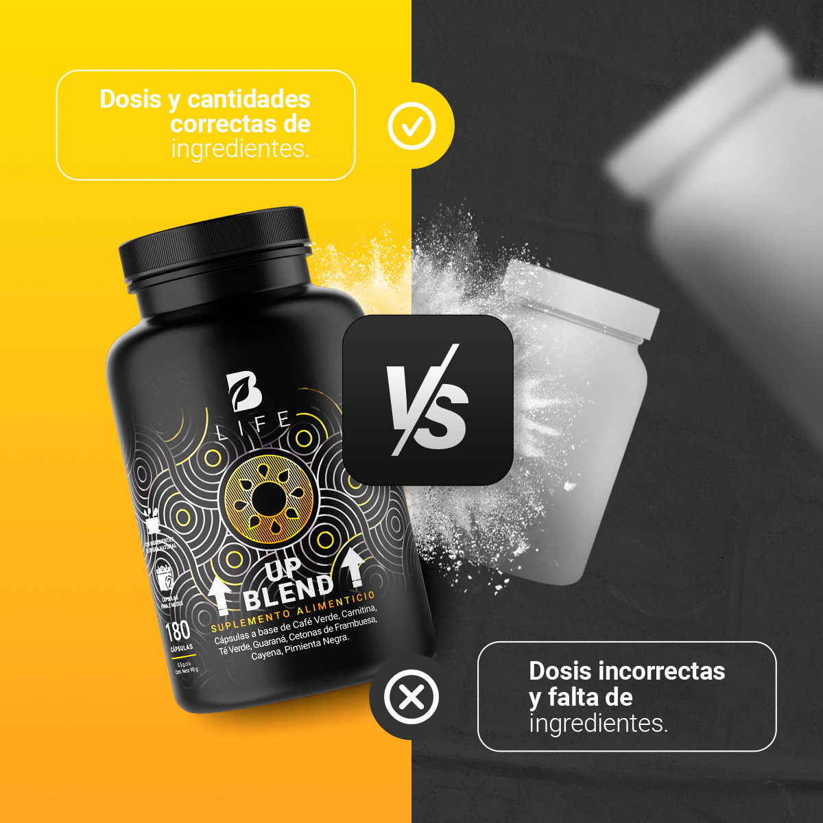Foto 5 | Up Blend de 180 Cápsulas Ingredientes Naturales Up Blend B Life
