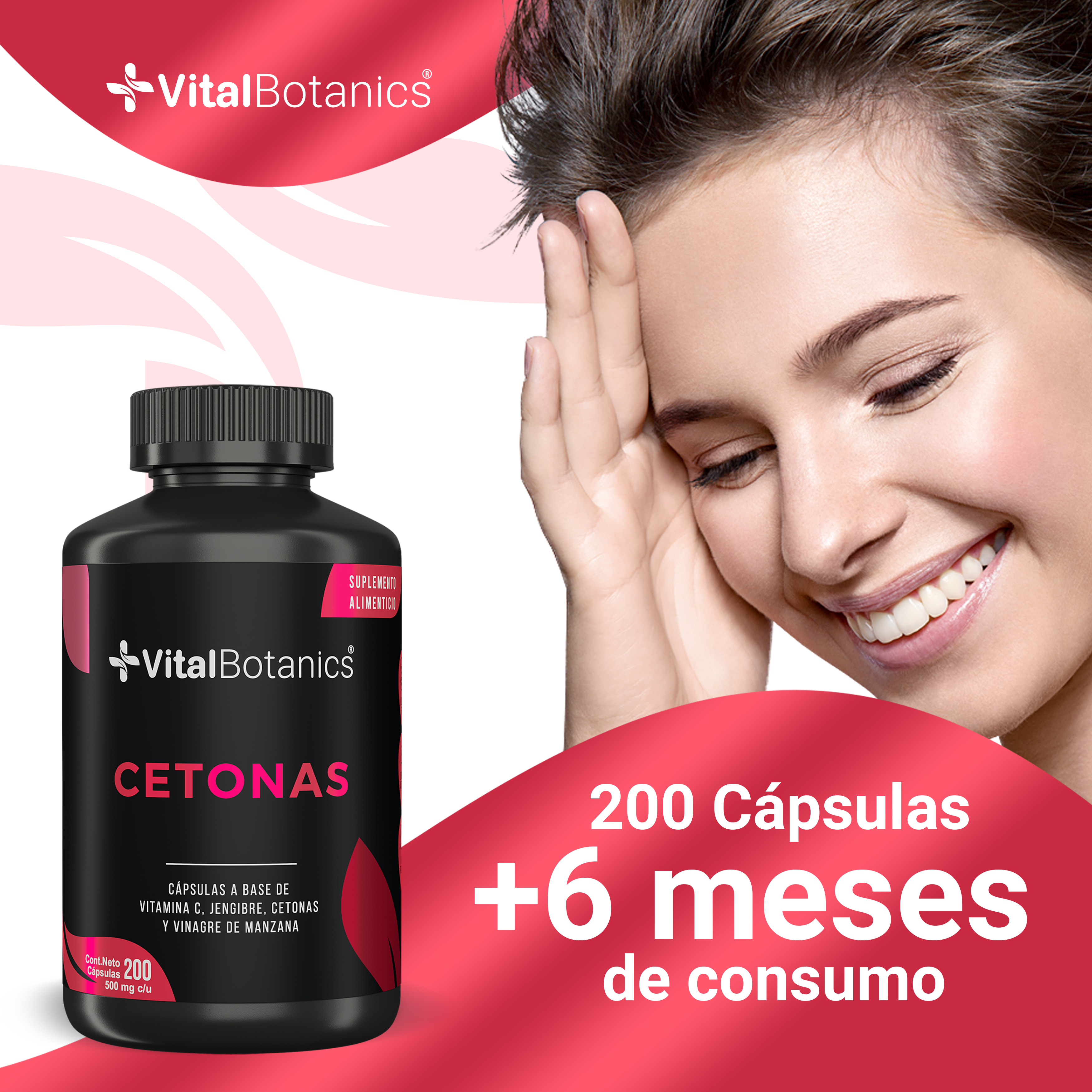 Foto 4 pulgar | Suplemento Alimenticio​​ Vitalbotanics Cetonas 200 Cápsulas
