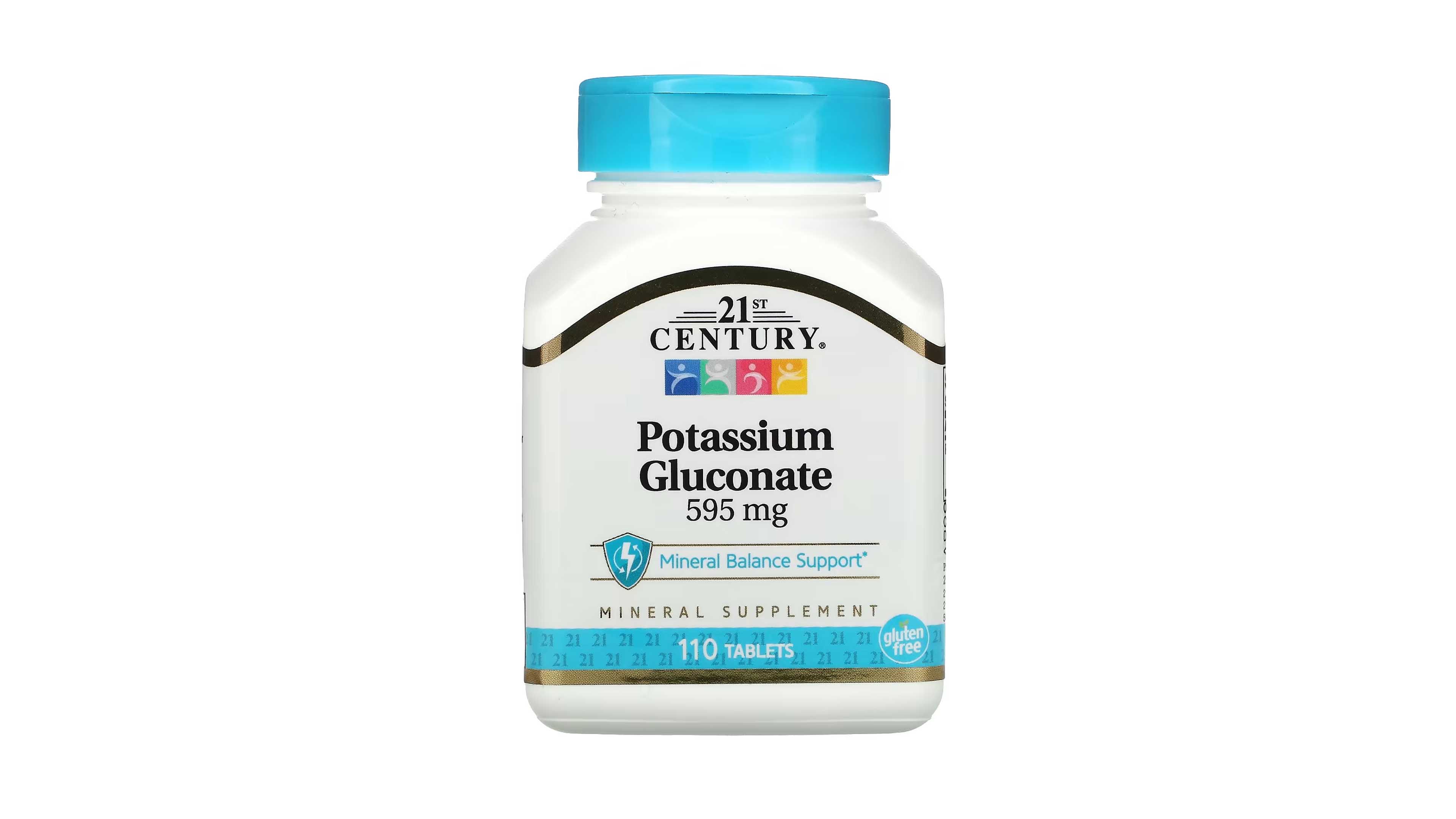 Foto 2 pulgar | Gluconato De Potasio 595mg Century 21st Potassium 110 Tabletas Premium