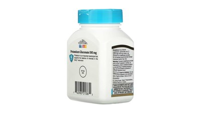 Foto 2 | Gluconato De Potasio 595mg Century 21st Potassium 110 Tabletas Premium