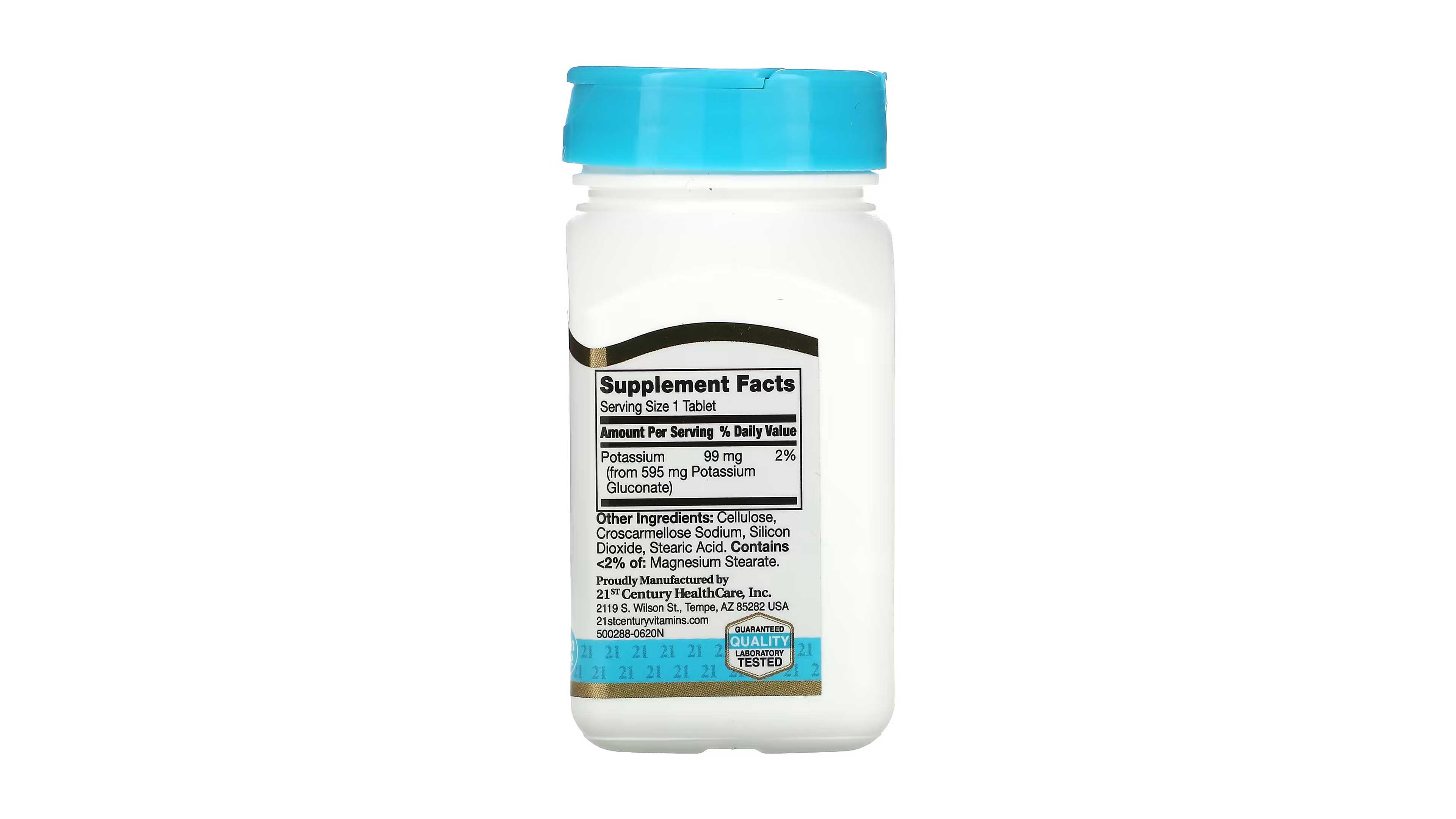 Foto 4 pulgar | Gluconato De Potasio 595mg Century 21st Potassium 110 Tabletas Premium