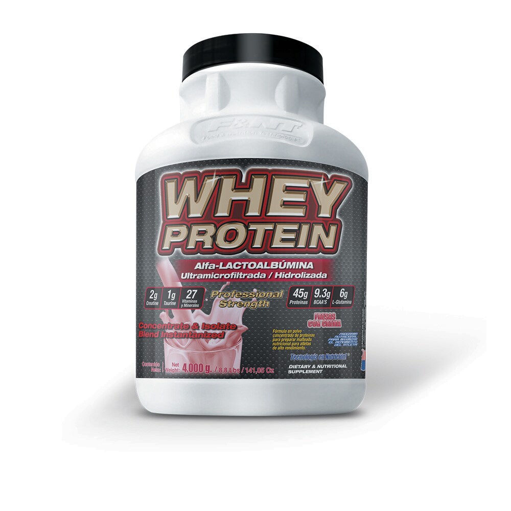 Whey Protein 4,000 Gr Sabor Fresas Con Crema $1,500