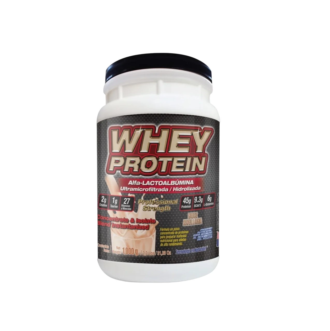 Foto 2 pulgar | Suplemento en Polvo Whey Protein 1000 Gr Proteína Sabor Nuez/Avellana