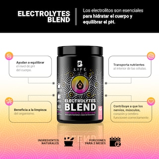 Foto 3 | Electrolitos 60 Servicios Electrolytes Blend Sabor Fruit Punch B Life