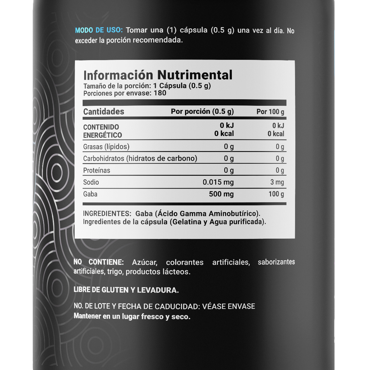 Foto 2 | Pure Gaba 180 Cápsulas de 500 mg B Life