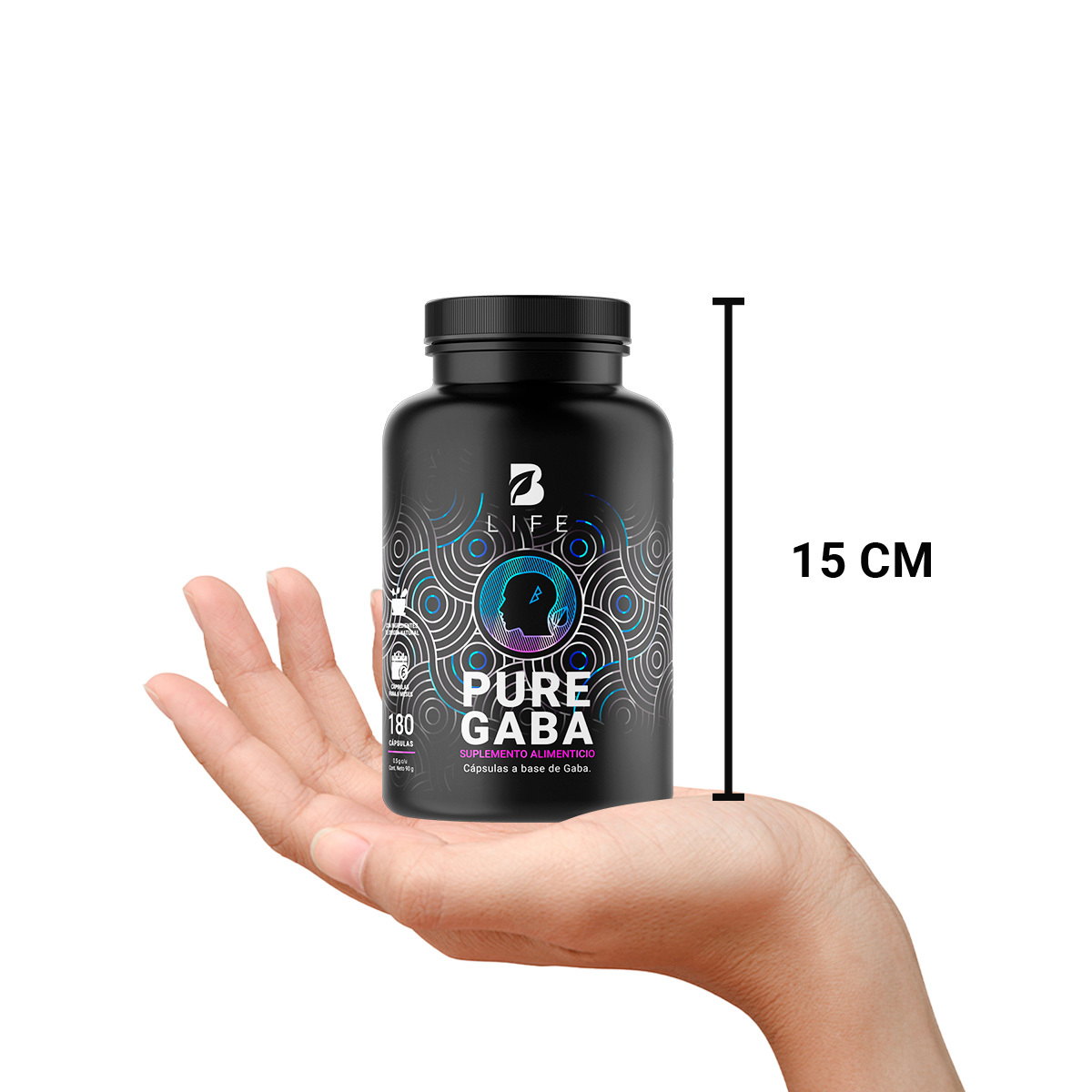 Foto 7 pulgar | Pure Gaba 180 Cápsulas de 500 mg B Life