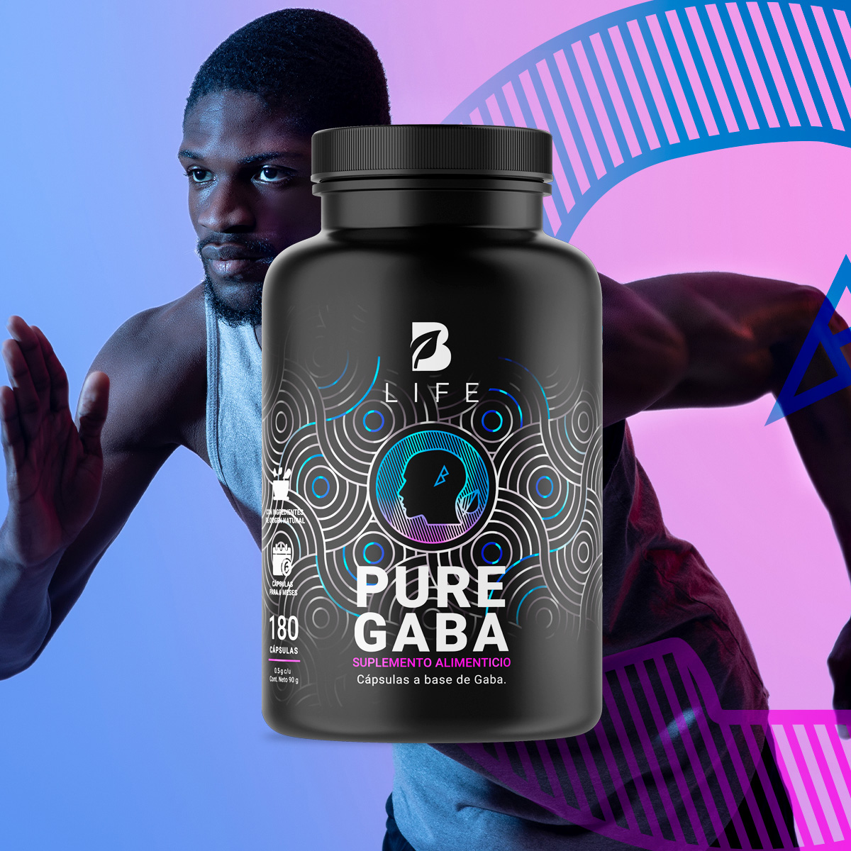 Foto 7 | Pure Gaba 180 Cápsulas de 500 mg B Life
