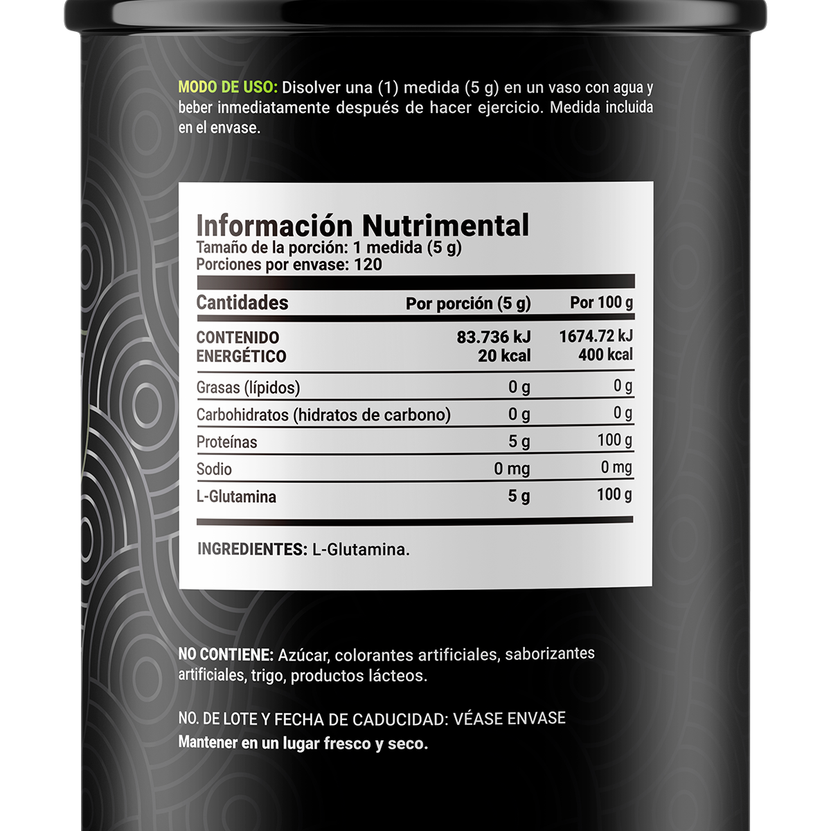 Foto 3 pulgar | Glutamina Micronizada 120 Servicios Pure Glutamine B Life