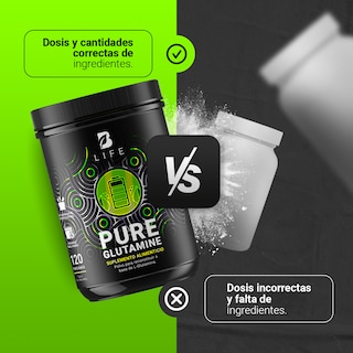 Foto 5 | Glutamina Micronizada 120 Servicios Pure Glutamine B Life